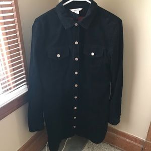 Corduroy Black button-down dress